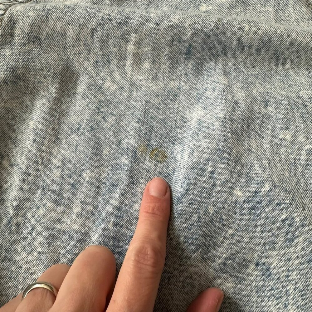 Vintage Denim Button Front Top With Playing Card Embroidery & Dice Button Detail - Picture 3 of 13